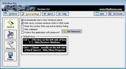 General Settings for hiding windows